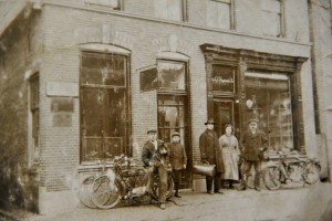 Century of Passion: Industrialist and engineer, Bart Wiegerinck, established a bicycle engineering business and Chevrolet importer in Hengelo in Netherlands. Pictured in 1910, far right he is with his son, Bart, second left, who still works for the company as a Chevrolet sales person