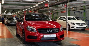 Bandablauf der neuen Mercedes-Benz A-Klasse im Werk Rastatt am 16.07.2012
